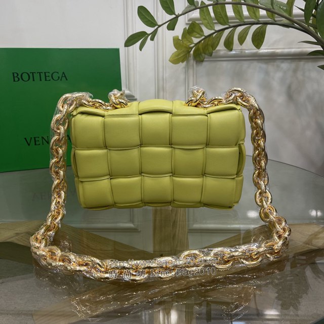 Bottega veneta高端女包 96008奇異果 寶緹嘉新款枕頭鏈條包 BV經典款單肩斜挎手提女包  gxz1230